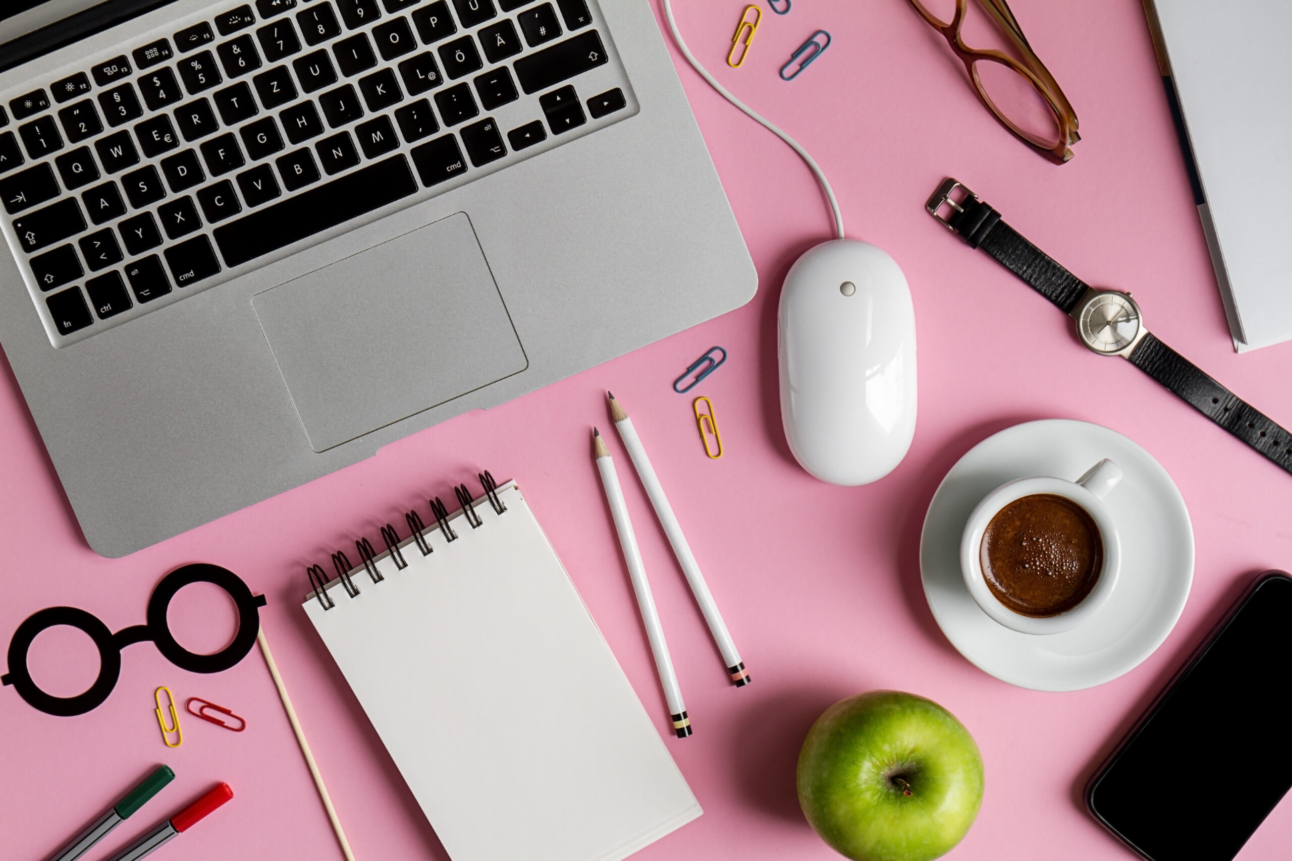 Working Space Business Freelance Concept Top View Above Flat Lay