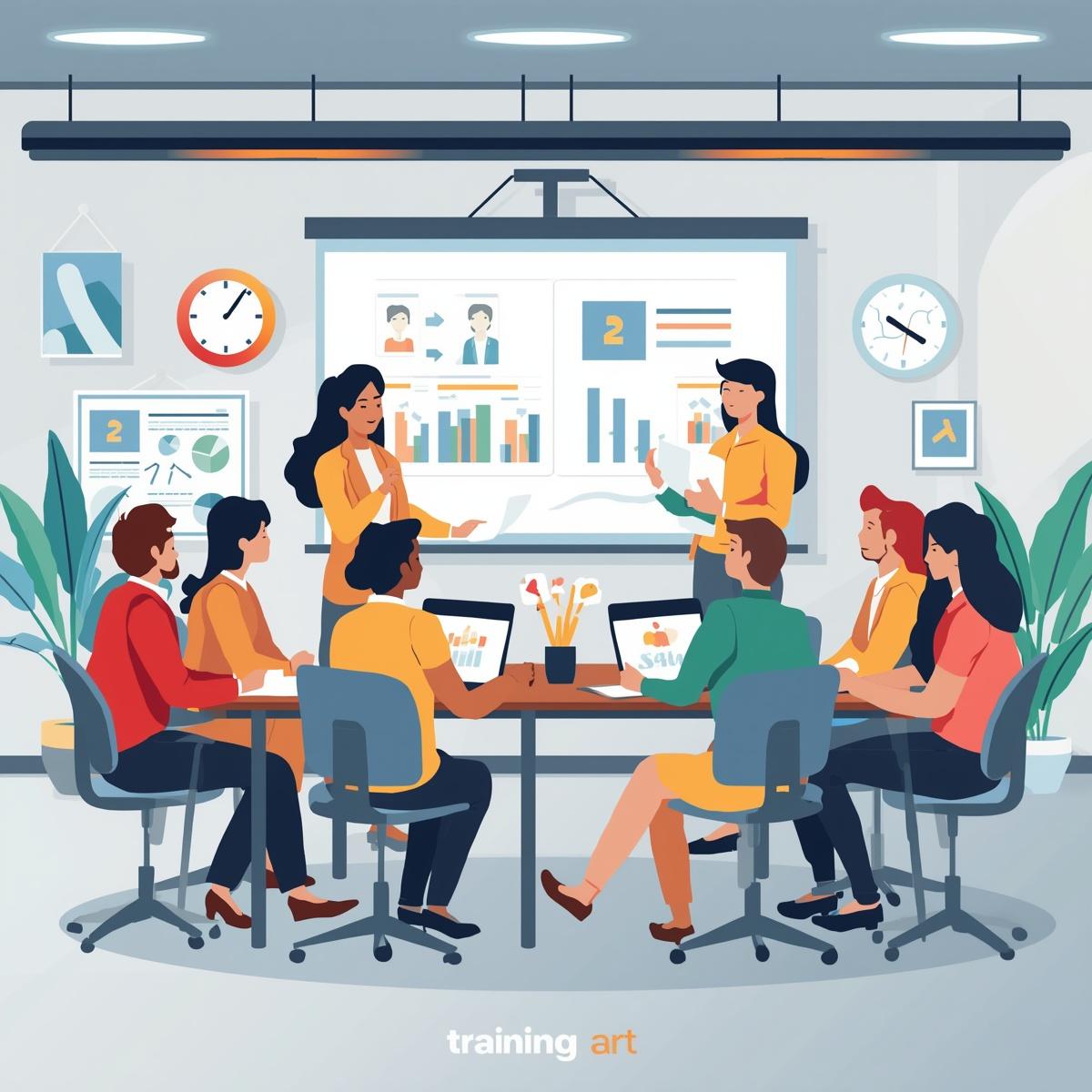 create an image explaing training of trainers